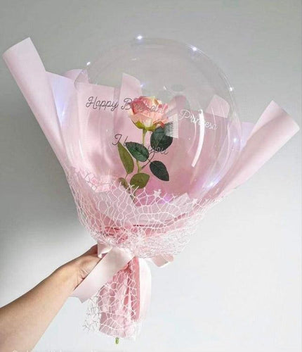 Rose in a balloon - 5 shades of Pink - calgarygiftshop
