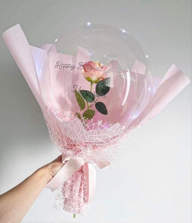 Rose in a balloon - 5 shades of Pink