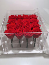 Load image into Gallery viewer, Acrylic Preserved Roses Box - calgarygiftshop valentines day gift calgary airdrie delivery birthday anniversary preserved forever eternal roses calgary gift shop
