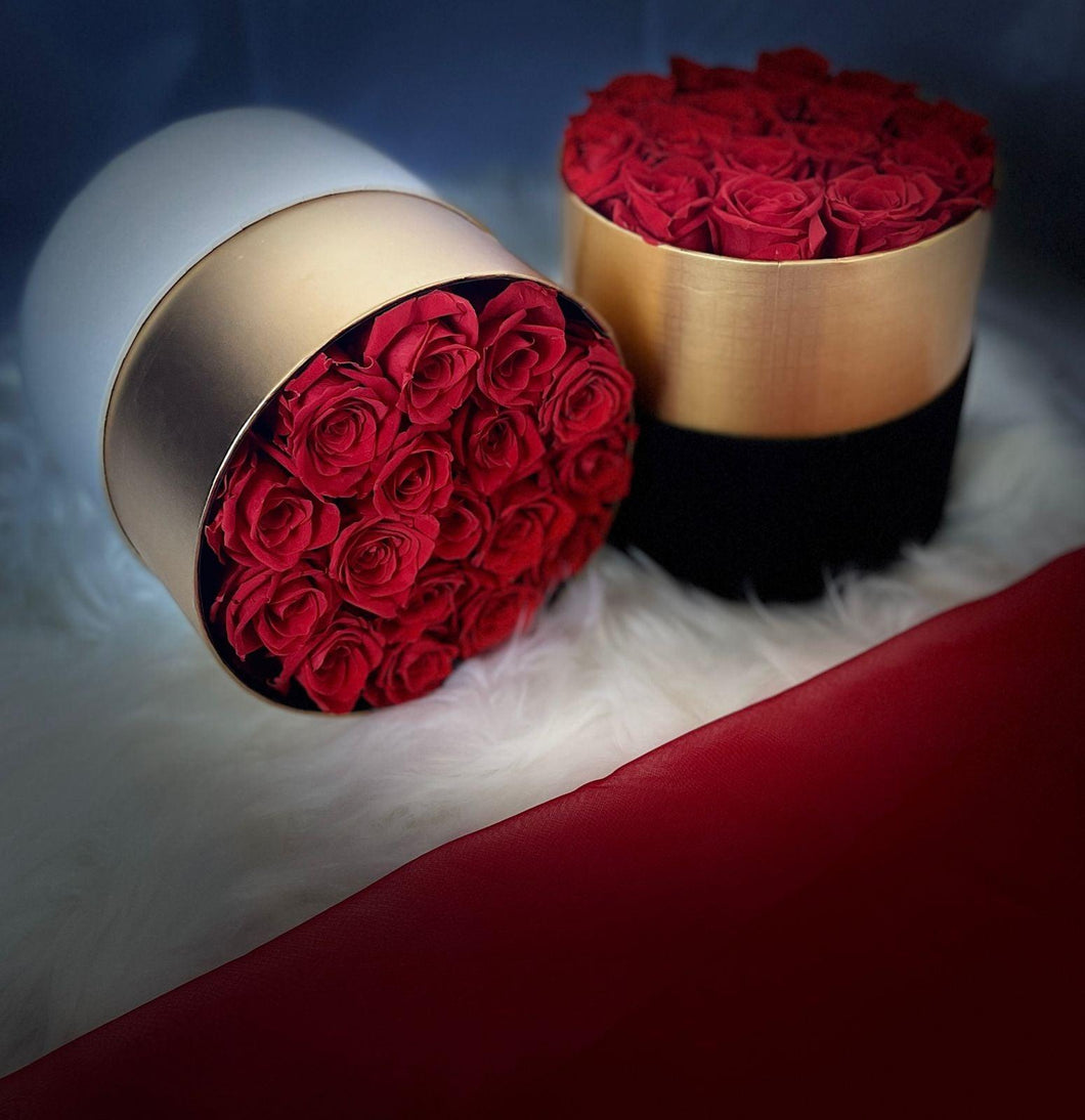 FOREVER RED ROSES - Box Of Luxury Forever Red Roses
