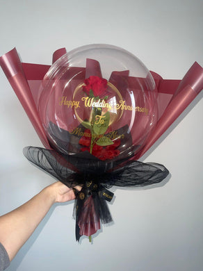 Rose in a balloon - calgarygiftshop